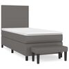 vidaXL Sommier &agrave; lattes de lit avec matelas Gris 80x200 cm Similicuir