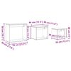 vidaXL Tables gigognes 3 pcs vieux bois bois d'ingénierie