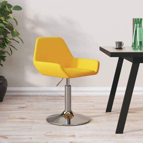 vidaXL Tabouret de bar Jaune moutarde Tissu