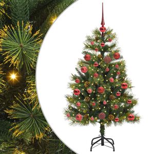 vidaXL Sapin de No&euml;l artificiel avec branches pliables et c&ocirc;nes 120 cm