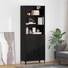 vidaXL Haut Armoire Ch&ecirc;ne noir 69,5 x 34 x 180 cm Bois d'ing&eacute;nierie