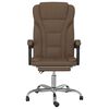 vidaXL Fauteuil inclinable de bureau Marron Tissu