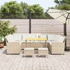 vidaXL Salon de jardin avec coussins 4 pcs beige r&eacute;sine tress&eacute;e