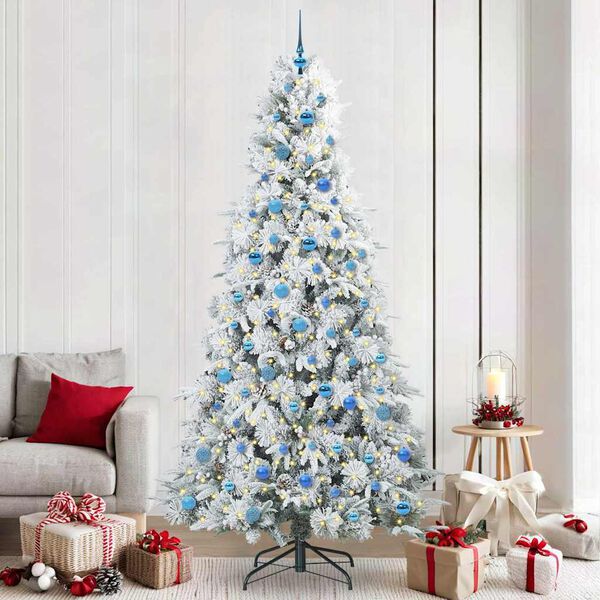vidaXL Sapin de No&euml;l Artificiel &agrave; Branches Articul&eacute;es Blanc 240 cm