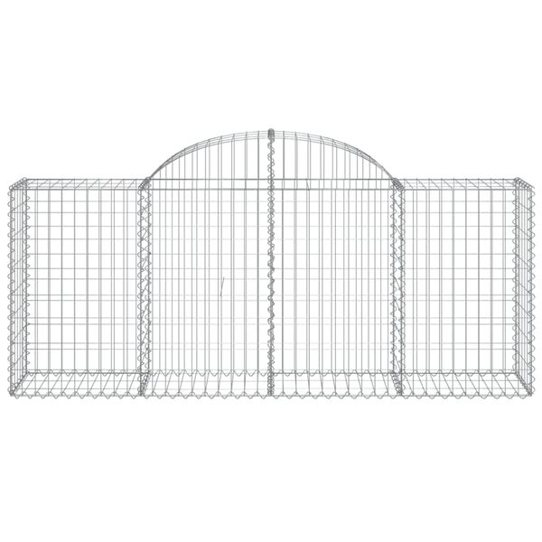 vidaXL Paniers à gabions arqués 30 pcs 200x50x80/100 cm Fer galvanisé