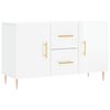 vidaXL Buffet blanc brillant 100x36x60 cm bois d'ing&eacute;nierie