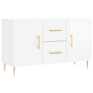 vidaXL Buffet blanc brillant 100x36x60 cm bois d'ing&eacute;nierie