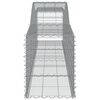 vidaXL Paniers à gabions arqués 15 pcs 400x50x60/80 cm Fer galvanisé