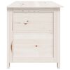 vidaXL Boîte à coussins d'extérieur Blanc 100x50x56 cm Sapin massif