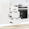 vidaXL Meuble bas de cuisine « Lucca » Bois d'ingénierie blanc brillant