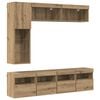 vidaXL Meuble TV 7 pc Ch&ecirc;ne artisanal Bois d'ing&eacute;nierie
