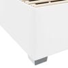 vidaXL Cadre de lit avec matelas Blanc 100 x 200 cm tissu