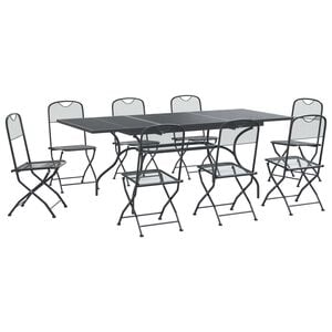 vidaXL Ensemble de salle &agrave; manger pour jardin 9 pc Anthracite