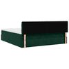 VidaXL Cadre de lit ottoman avec matelas vert fonc&eacute; 180x200 cm velours