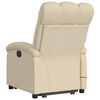 vidaXL Fauteuil inclinable de massage Cr&egrave;me Tissu
