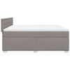 vidaXL Sommier &agrave; lattes de lit avec matelas Taupe 180x200 cm Tissu