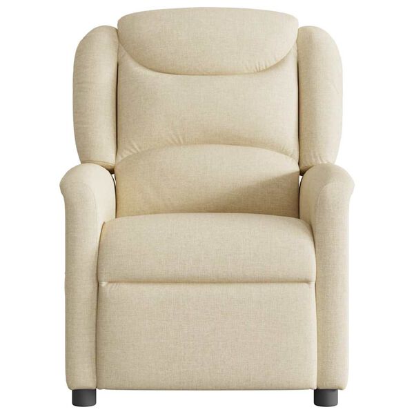 vidaXL Fauteuil de massage inclinable Cr&egrave;me Tissu