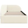 vidaXL Cadre de lit d'angle Cr&egrave;me 90 cm x 200 cm tissu
