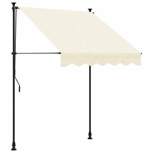 vidaXL Auvent r&eacute;tractable cr&egrave;me 200x115 cm tissu et acier