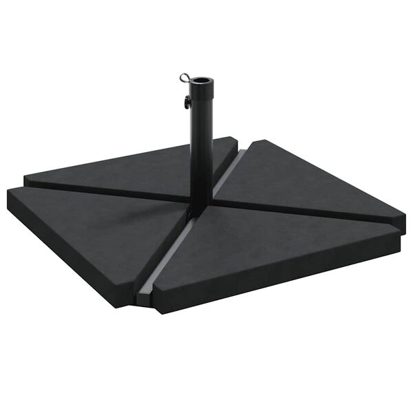 vidaXL Ensemble de bases de parasols de jardin 5 pcs granit et acier