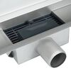 vidaXL Drain de Douche Mont&eacute; au Mur Argent&eacute; 100 cm Acier Inox 304
