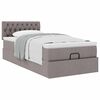 vidaXL Lit ottoman avec matelas taupe 100x200 cm tissu