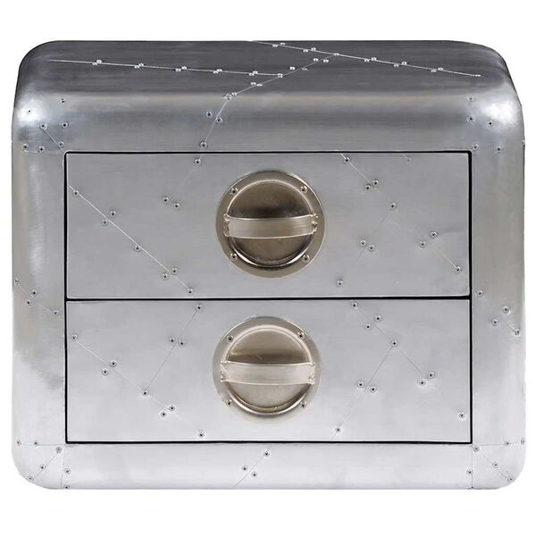 vidaXL Table de coin avec 2 tiroirs vintage style d'aviation