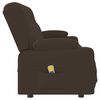 vidaXL Fauteuil inclinable porte-gobelets 4 places marron similicuir