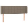 vidaXL T&ecirc;te de lit &agrave; LED Taupe 147x16x78/88 cm Tissu
