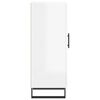vidaXL Buffet Blanc brillant 34,5x34x90 cm Bois d'ing&eacute;nierie