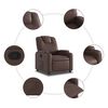 vidaXL Fauteuil inclinable Marron Similicuir