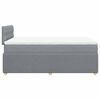 vidaXL Sommier &agrave; lattes de lit avec matelas Gris clair 120x200cm Tissu