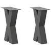 vidaXL Pieds de table basse en forme de X, 2 pi&egrave;ces, anthracite, 28 x (42-43) cm, acier