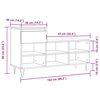 vidaXL Armoire à chaussures Chêne fumé 102x36x60 cm Bois d'ingénierie
