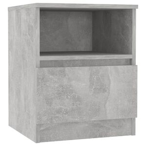 vidaXL Table de chevet Gris b&eacute;ton 40x40x50 cm Agglom&eacute;r&eacute;
