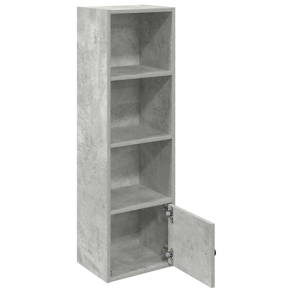 vidaXL Bibliothèque gris béton 31x24x102 cm bois d'ingénierie