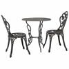 vidaXL Salon de bistro 3 pcs Aluminium coul&eacute;