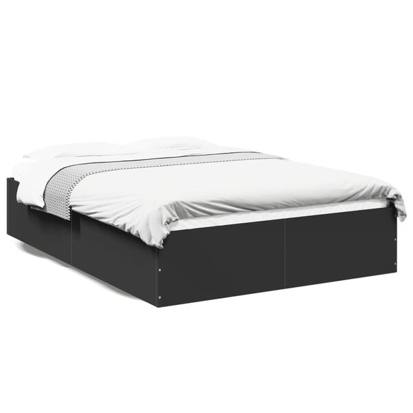 vidaXL Cadre de lit sans matelas noir 120x190 cm