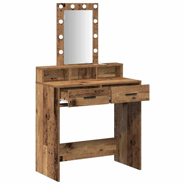 vidaXL Table de Toilette Marron 79 x 41 x 140 cm Bois d'ing&eacute;nierie
