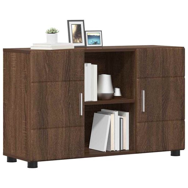 vidaXL Buffet Ch&ecirc;ne brun 88,5 x 30,5 x 55,5 cm Bois d'ing&eacute;nierie