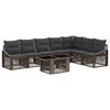 vidaXL Ensemble de canap&eacute; de jardin 8 pc Gris et Gris fonc&eacute; polyrotin