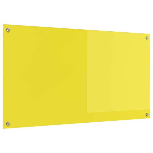 vidaXL Protection de cuisine Jaune 110 x 60 x 0,6 cm verre trempé