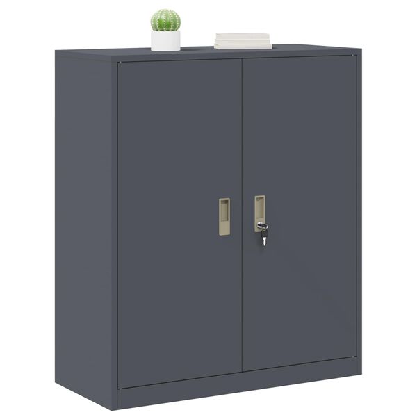 vidaXL Armoire de rangement Anthracite 90 x 40 x 105 cm Acier