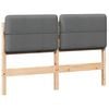 vidaXL T&ecirc;te de lit capitonn&eacute;e Marron et gris clair 150 cm Pin massif