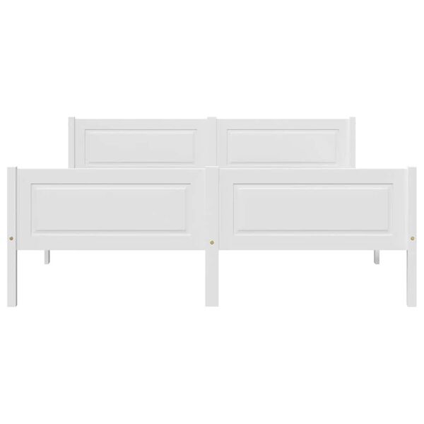 vidaXL Cadre de lit sans matelas bois massif de pin blanc 140x200 cm