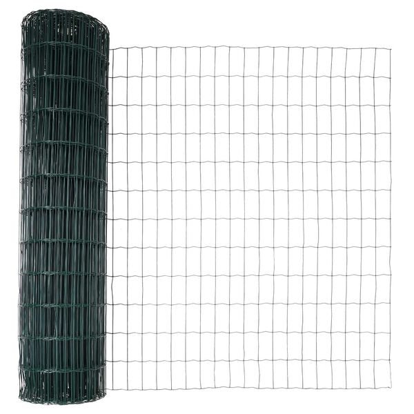 vidaXL Clôture Euro Vert 1 x 10 m Fer revêtu de PVC