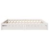 vidaXL Cadre de lit sans matelas blanc 200x200 cm bois massif de pin