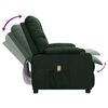 vidaXL Fauteuil de massage Vert fonc&eacute; Tissu