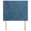 vidaXL T&ecirc;te de lit Bleu fonc&eacute; 100x5x118/128 cm Velours