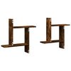 vidaXL &Eacute;tag&egrave;res murales 2 pcs ch&ecirc;ne fum&eacute; 50x12x50 cm Bois d'ing&eacute;nierie